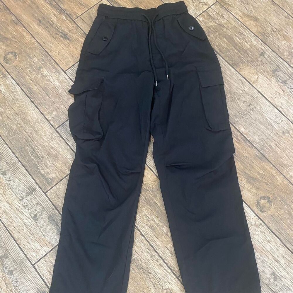 Women's baggy Black cargo pants Size S